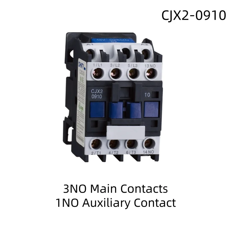 CHINT CJX2-0910 CJX2-2510 CJX2-4011 AC Contactor 9A 25A 40A Magnetic Motor Contactor 220V 380V Coil 3NO Contact LC1D Replacement