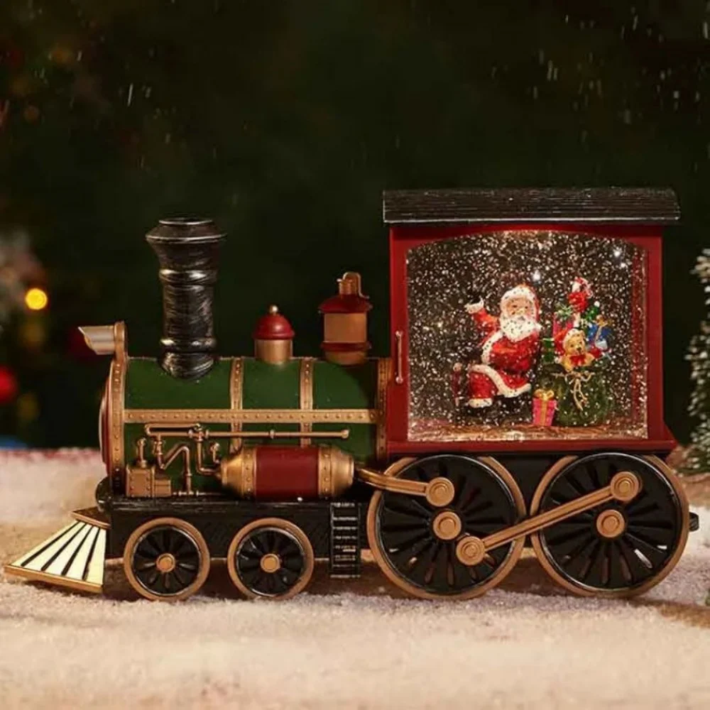 Christmas Gift Christmas Eve Music Box Train Music Box Crystal Ball Ornaments