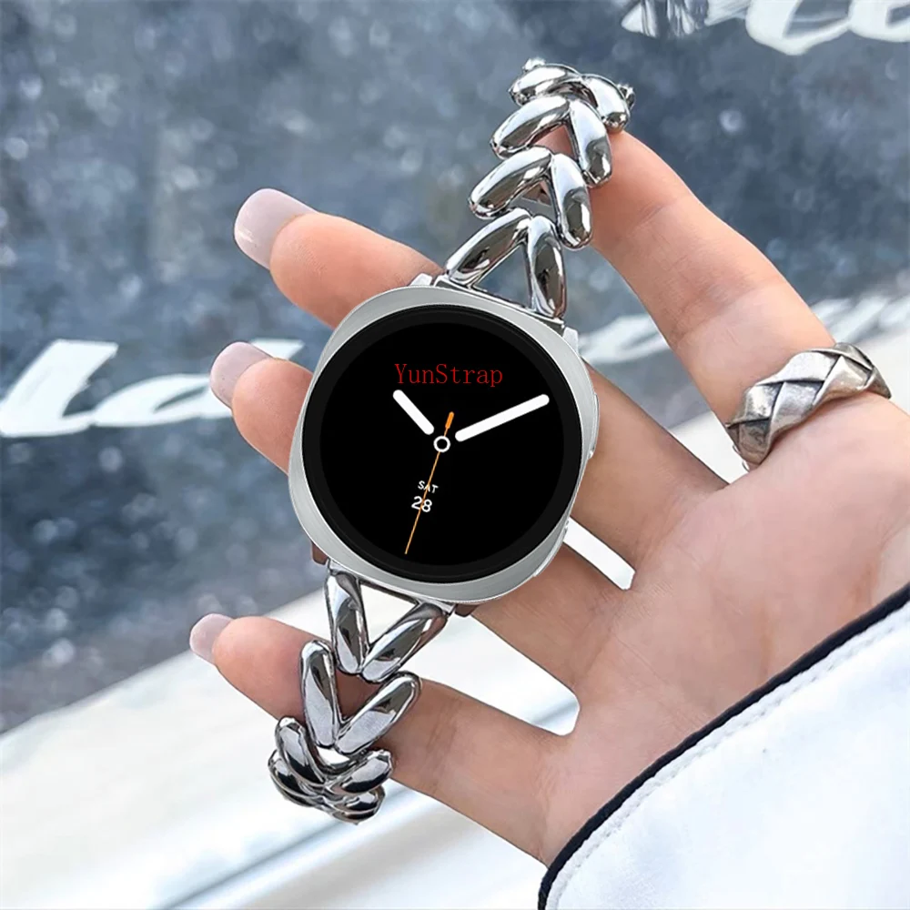 

For Samsung Galaxy Watch 8 8Classic Ultra Strap Love Metal V Shaped Bracelet Galaxy 8 40mm 44mm 46mm 47MM Band