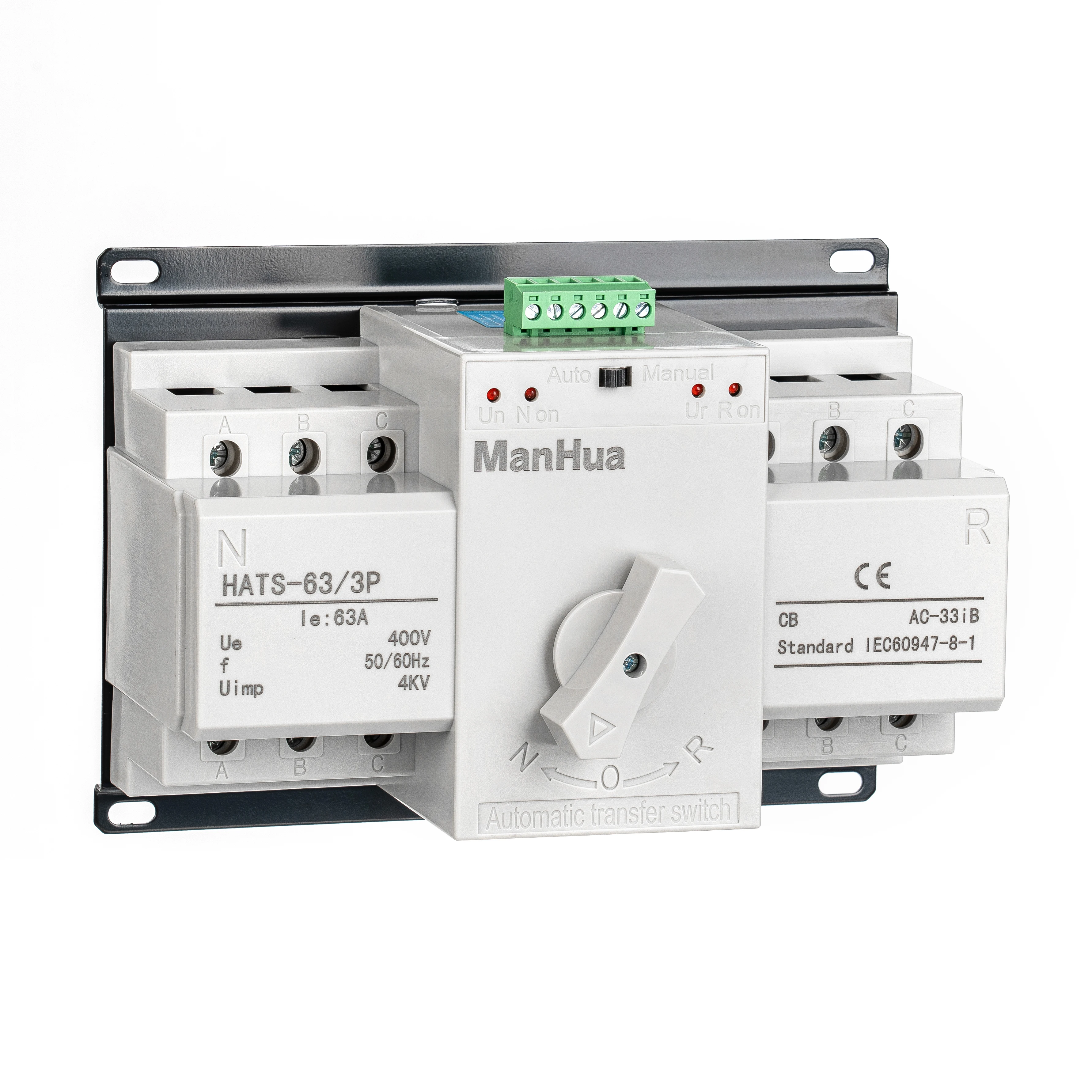 Picture 5: ManHua Dual Power HATS-63/3P 63A 230VAC Dual Power Automatic Transfer Switch CB Type Switch