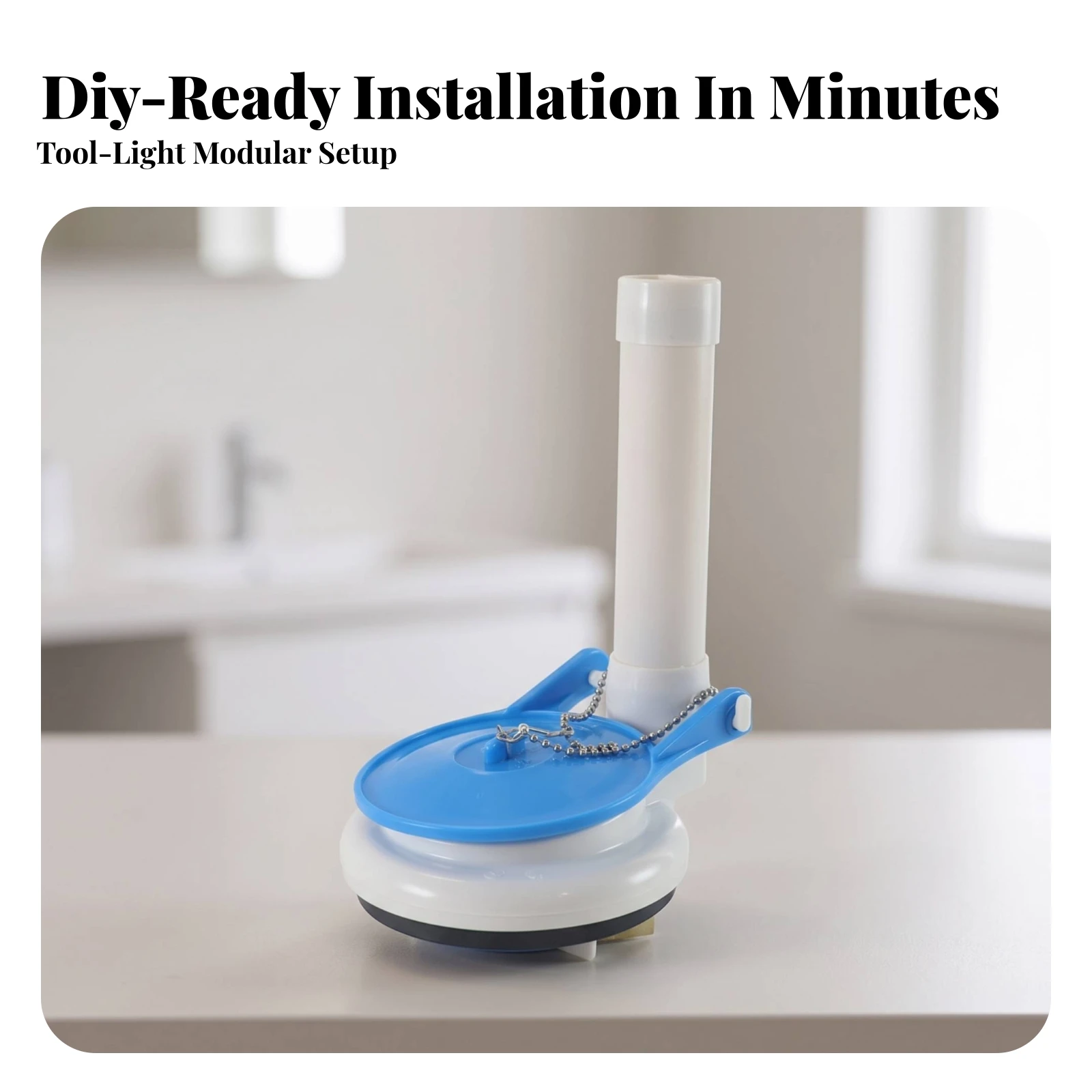 Toilet Flush Valve Assembly Reliable Toilet Flush Valve with Pull Chain Easy to Install Manual for Homeowners