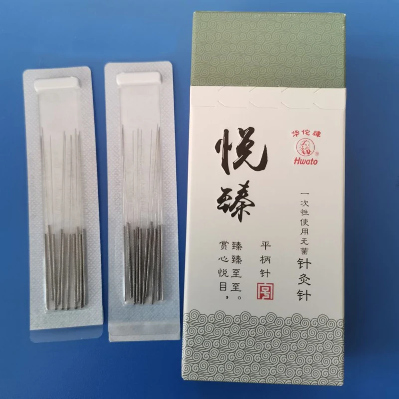 1000 PCS Flat Handle Needle Hwato Disposable Sterile Chinese Acupuncture Needles Therapy Face Multi Size Wholesale