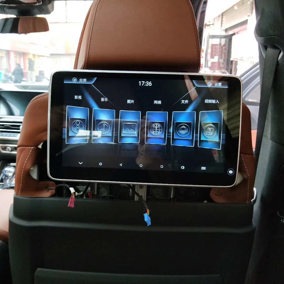 System ekran na zagłówek siedzenia System rozrywki nadający się do BMW X5 X6 5 7 serii G05 G06 G11 G12 G30 Android 12.0 telewizor samochodowy ekran