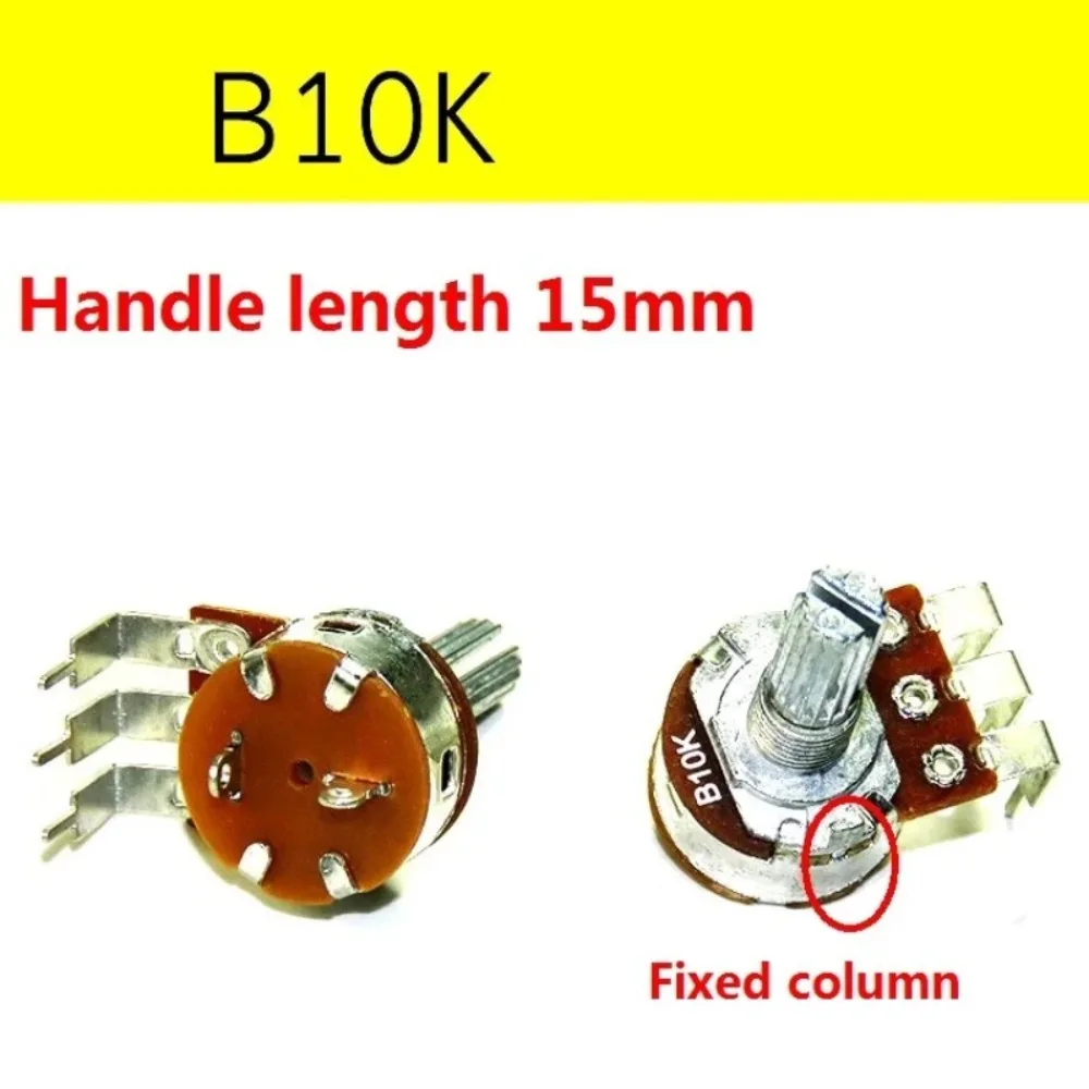 B103 B10K พร้อมสวิตช์โพเทนชิโอมิเตอร์ความเร็วที่จับความยาว15มม.