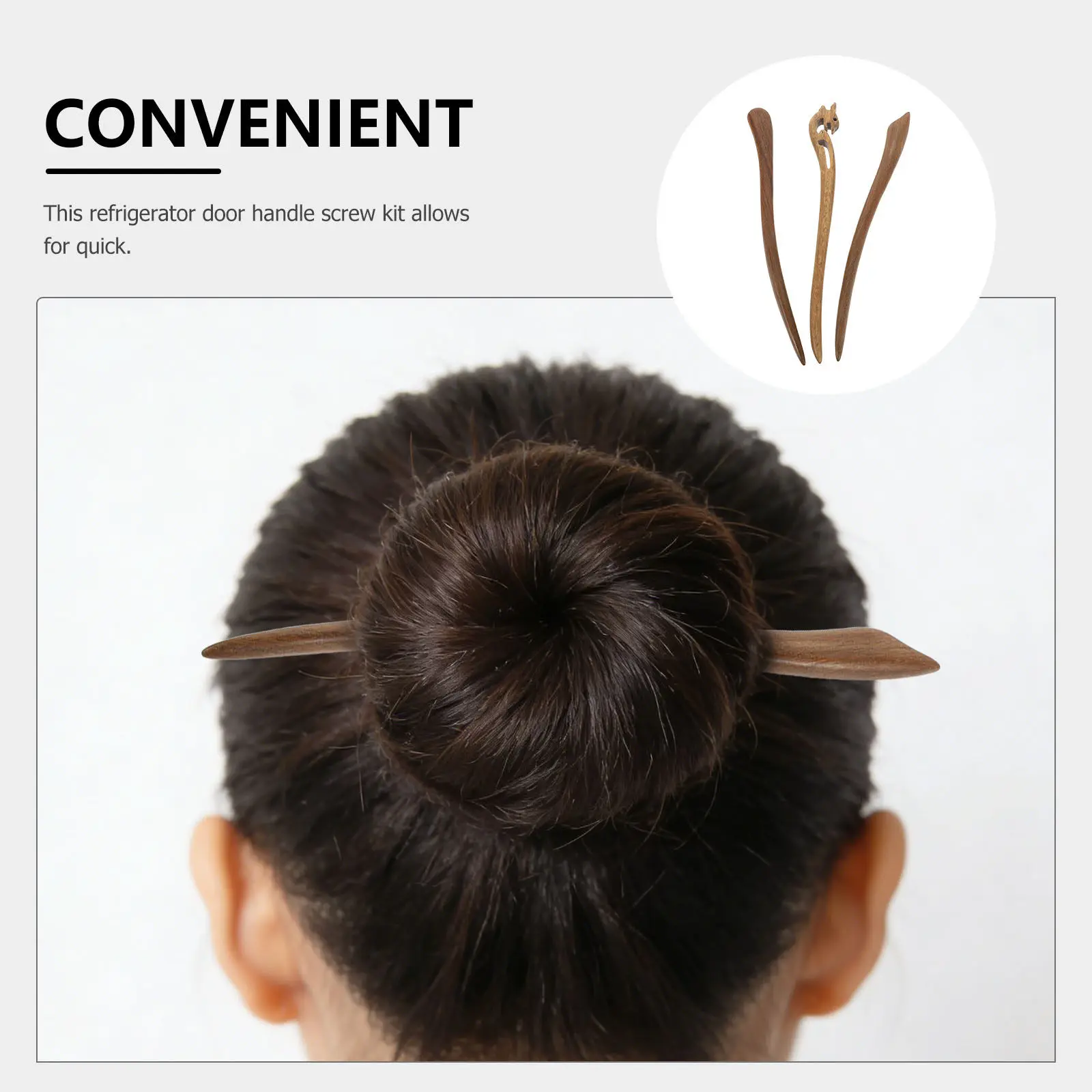 

3 Pcs Retro Sandalwood Hairpins Ancient Chinese style Bun Hair Sticks Wooden Hair Chopsticks For Updos Bun Maker