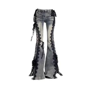 10 best sales Calça jeans de cintura baixa estilo anos 2000 - №7