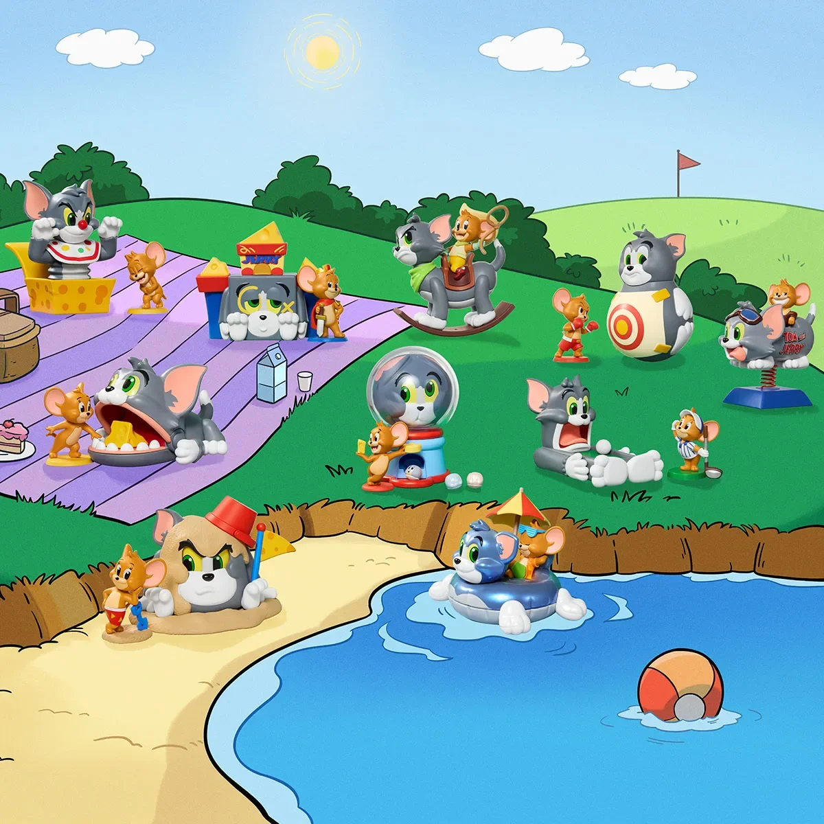 

POP MART Tom and Jerry: Funfair Series Genuine Mystery Box Blind Box Guess Bag Toys Doll Cute Desktop Ornaments Collection Gift