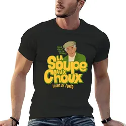 La Soupe aux Choux: Louis de Funes T-Shirt customs design your own boys animal print Men's cotton t-shirt