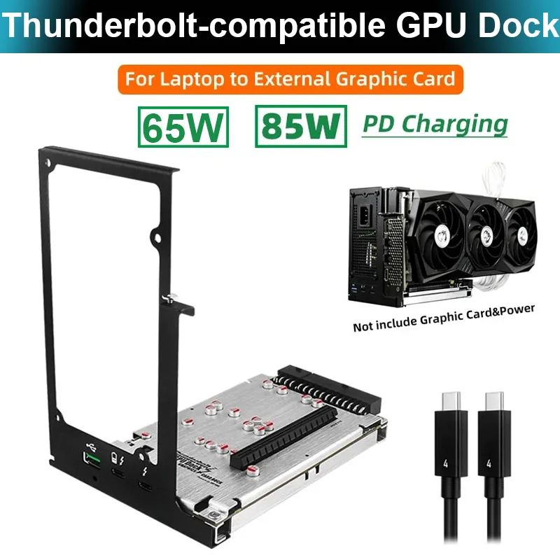 TH3P4G3 Thunderbolt-compatible GPU Dock Laptop to External Graphic Video Card Fit USB4 for Macbook Notebook PD 60W 85W 40Gbps