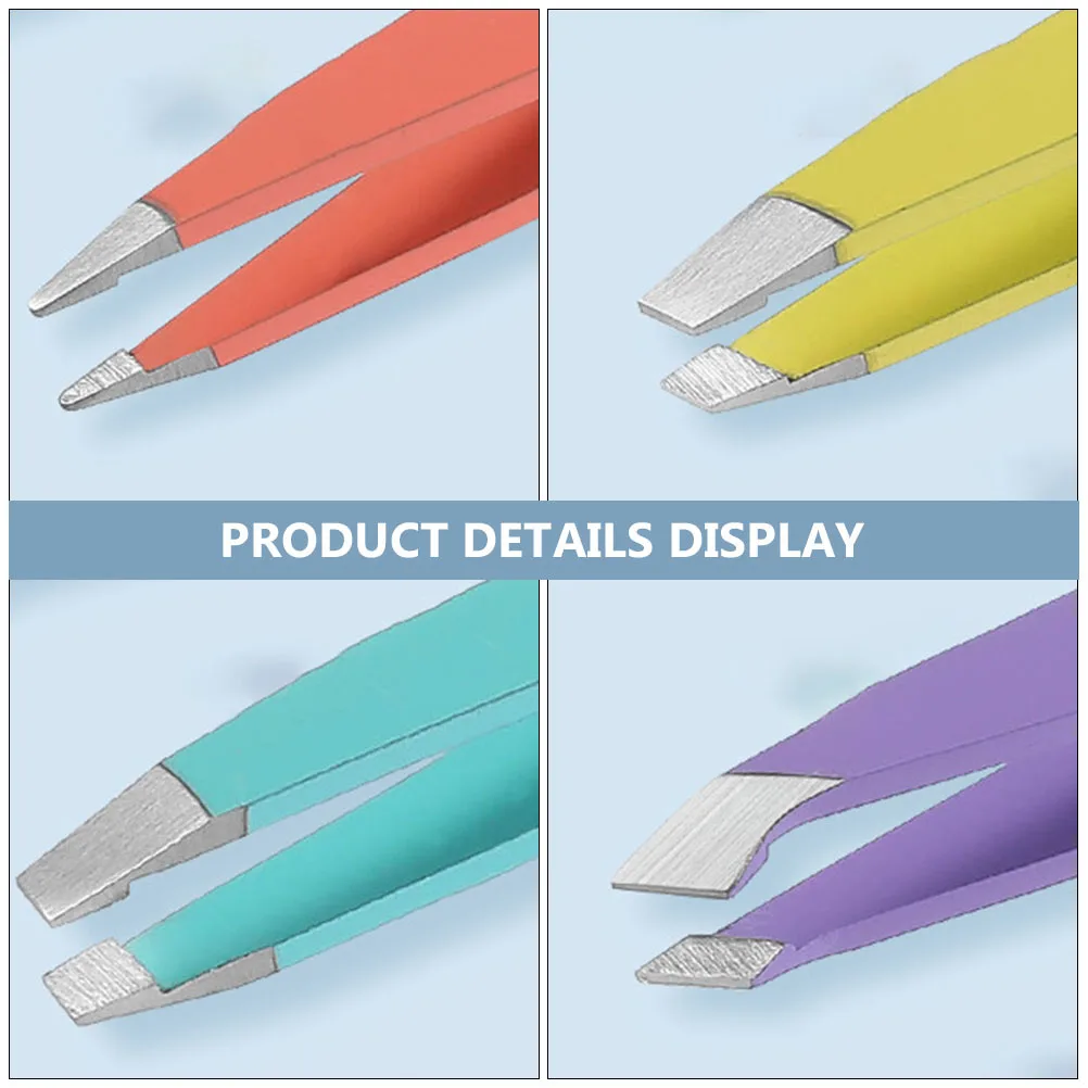 

Eyebrow Tweezers Scissors Trimmer Grooming Tools Travel Kit Shaper Makeup Supplies Stainless Steel Colored Eyebrow Tool Set For