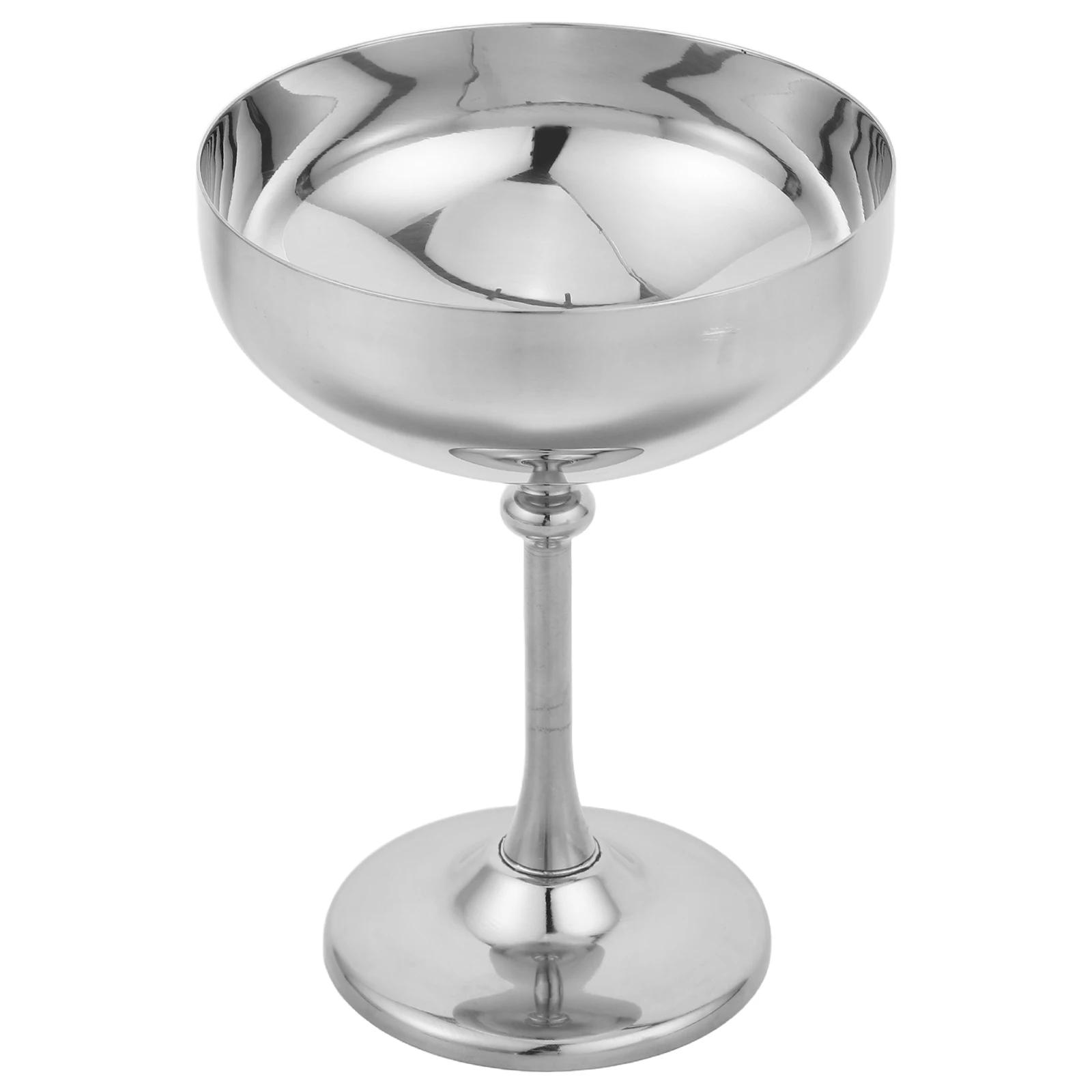 

Stainless Steel Dessert Cup 304 Ice Cream Cocktail Fruit Pudding Serving Bowl Footed Bar Home Use Goblet Glass Kitchen