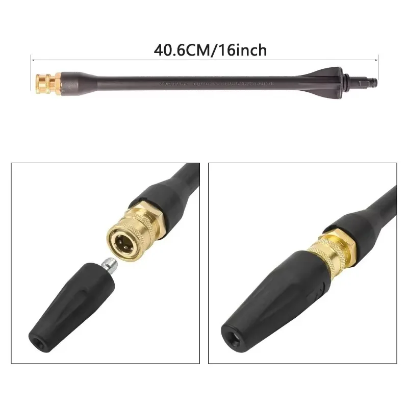 Glb For 1/4 Rotary Lotus Nozzle Replacement High Pressure Cleaning Machine Quick Connector Car Wash Water Gun Gun Rod Spray