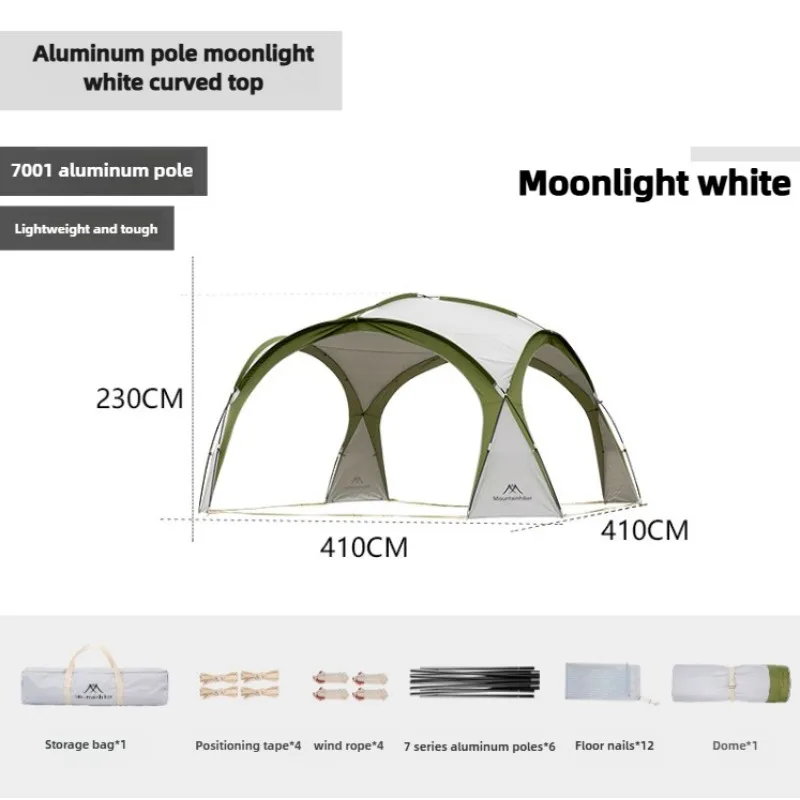 Mountainhiker barraca de acampamento ao ar livre cúpula 150d tecido oxford revestido de prata luar branco cúpula céu sombra toldo abrigos tendas