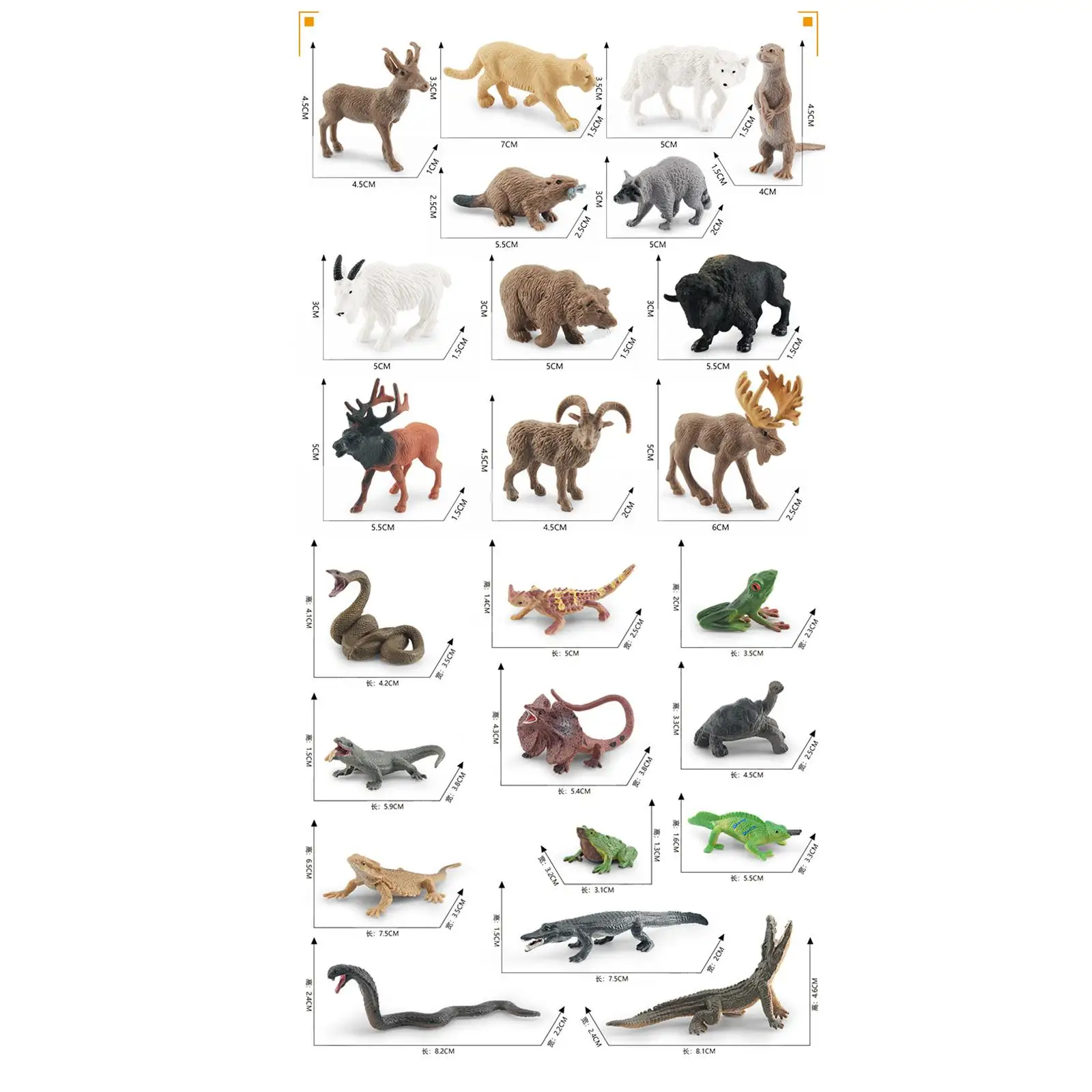 12 Pieces Wildlife Animals Figurines Animals Figures Toys for Party Favors Party