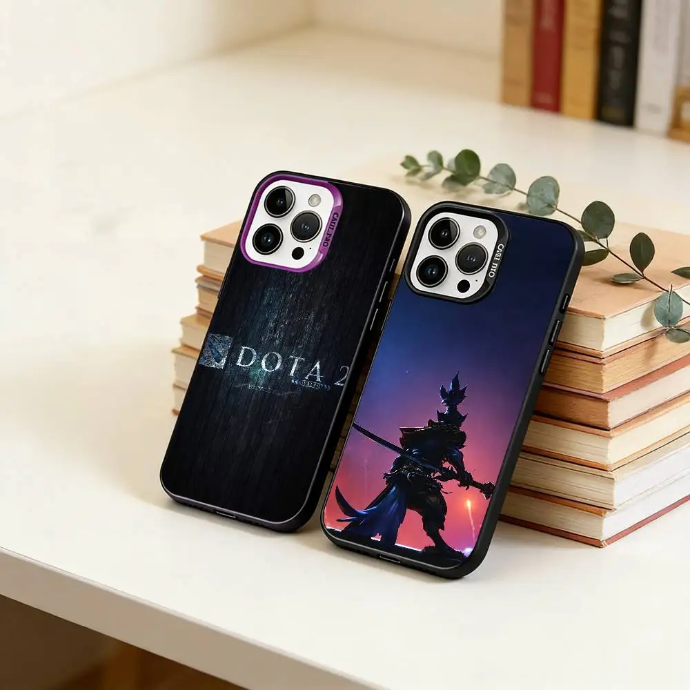 

Games D-Dota 2 Phone Case For iPhone 17,16,15,14,13,12,11 Plus,Pro Max,XS,Colorful Silver Black Cover