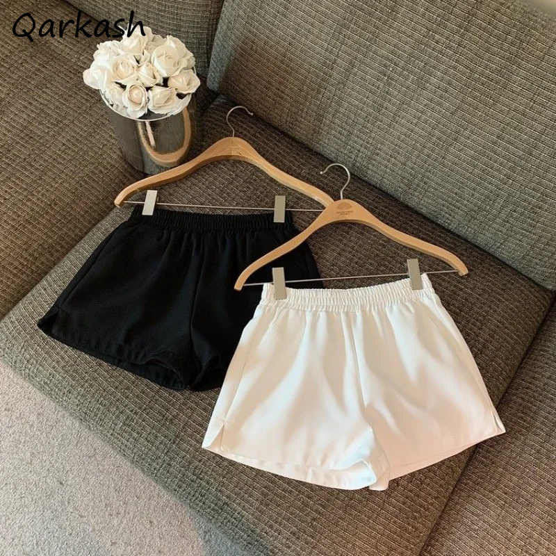 

Sporty Shorts Women Side-slit Vintage Summer Casual Streetwear Mujer High Waisted Lady Aesthetic Tender All-match Daily Ulzzang