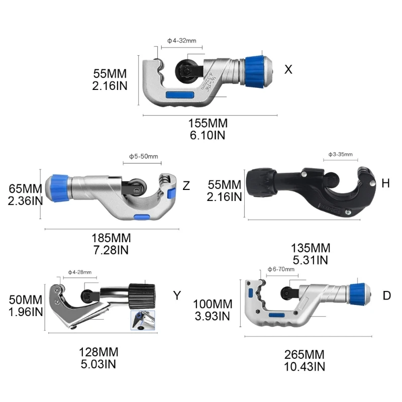 Stainless Steel Roller Type Tube Cutter Metal Scissor-Bearing Pipe Cutter