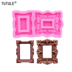 Photo frames Cake Decorating Tools Chocolate Cake Border Silicone Molds Kitchen Baking Moulds DIY polymer clay silicone mould