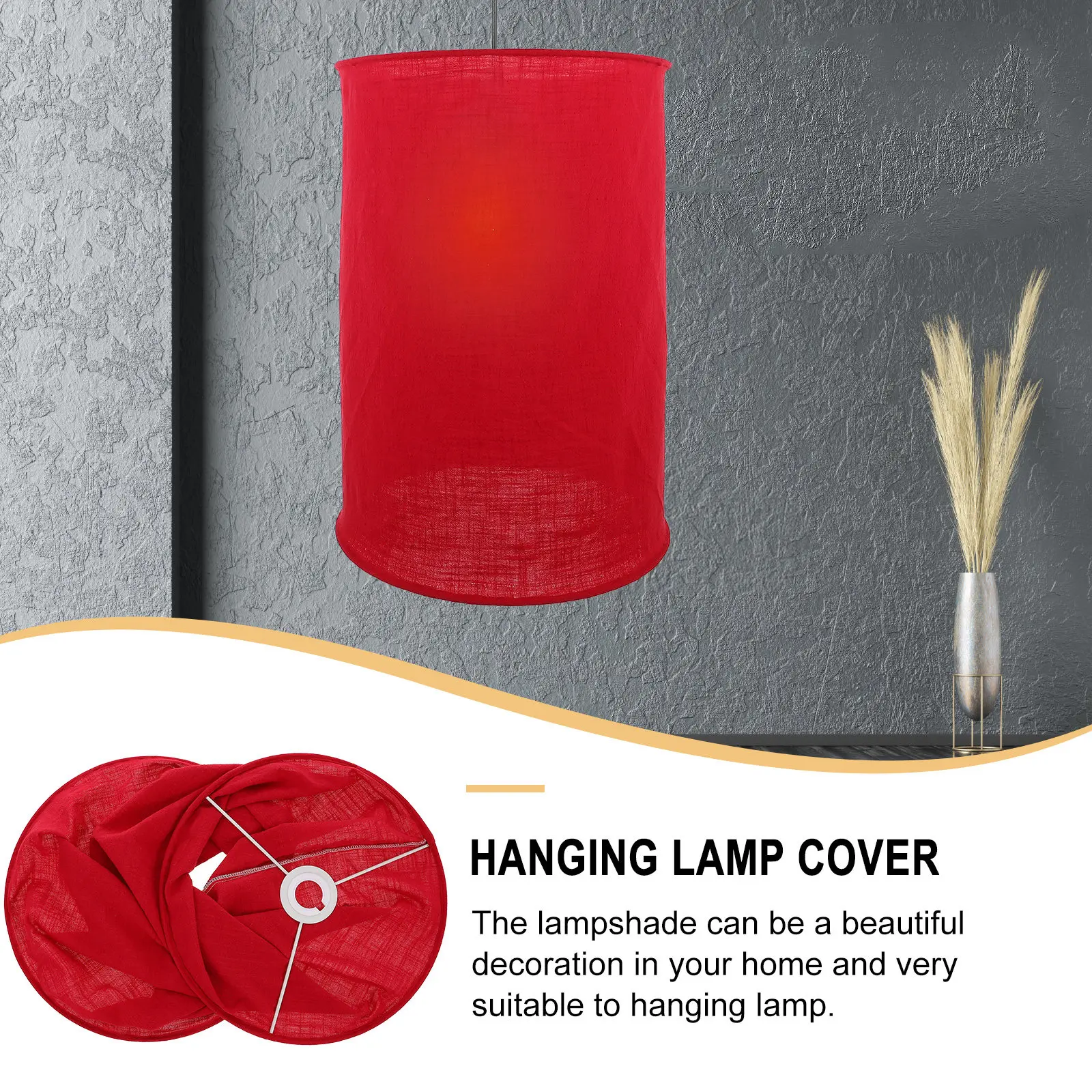 Cloth Lampshade Folding Design Hanging Lamp Shade Pendant Lamp Ceiling Light Shade Warm Decorative Home Bedroom Living Room Use