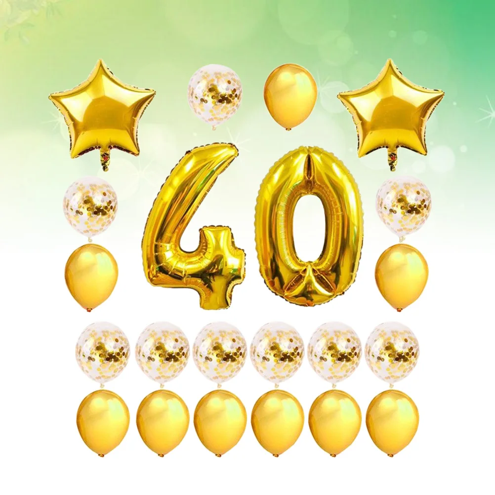 

Birthday Balloon Balloons Party Confetti Decorations Happy for Women Girls Table