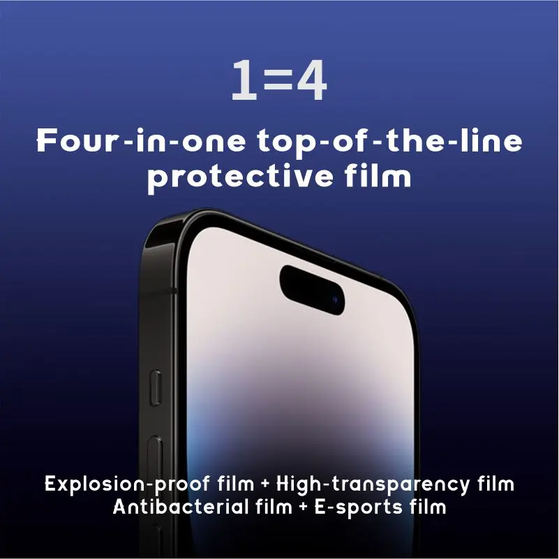 Tenfold Anti Drop Nano Microcrystalline Mobile Phone Screen Protective Film Tempered Glass Dedust Sticking Device iphone 15 pro