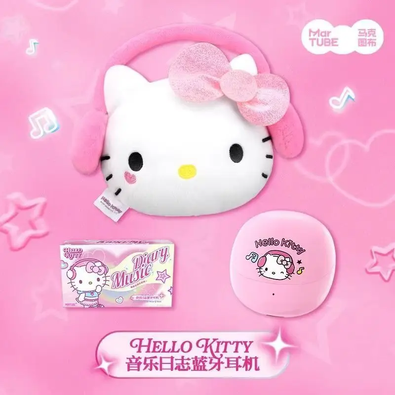 Sanrio Hello Kitty casque Bluetooth sans fil boîte aveugle cadeau d'écoute de musique cadeau Surprise sur le thème Anime pour les Fans
