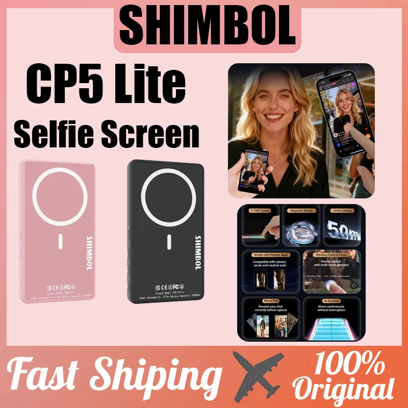 SHIMBOL CP5 Ultra Phone Selfie Screen With MagSafe Remote Control Magnetic Photography Selfie Screen For iPhone 17 16 Android