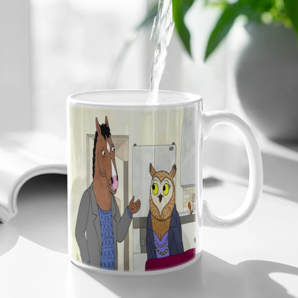 Anime B-BoJack H-Horsemans 11oz Afternoon Tea Mug Multifunctional Ceramic Coffee Mug Porcelain Coffee Cup Drinking Cup