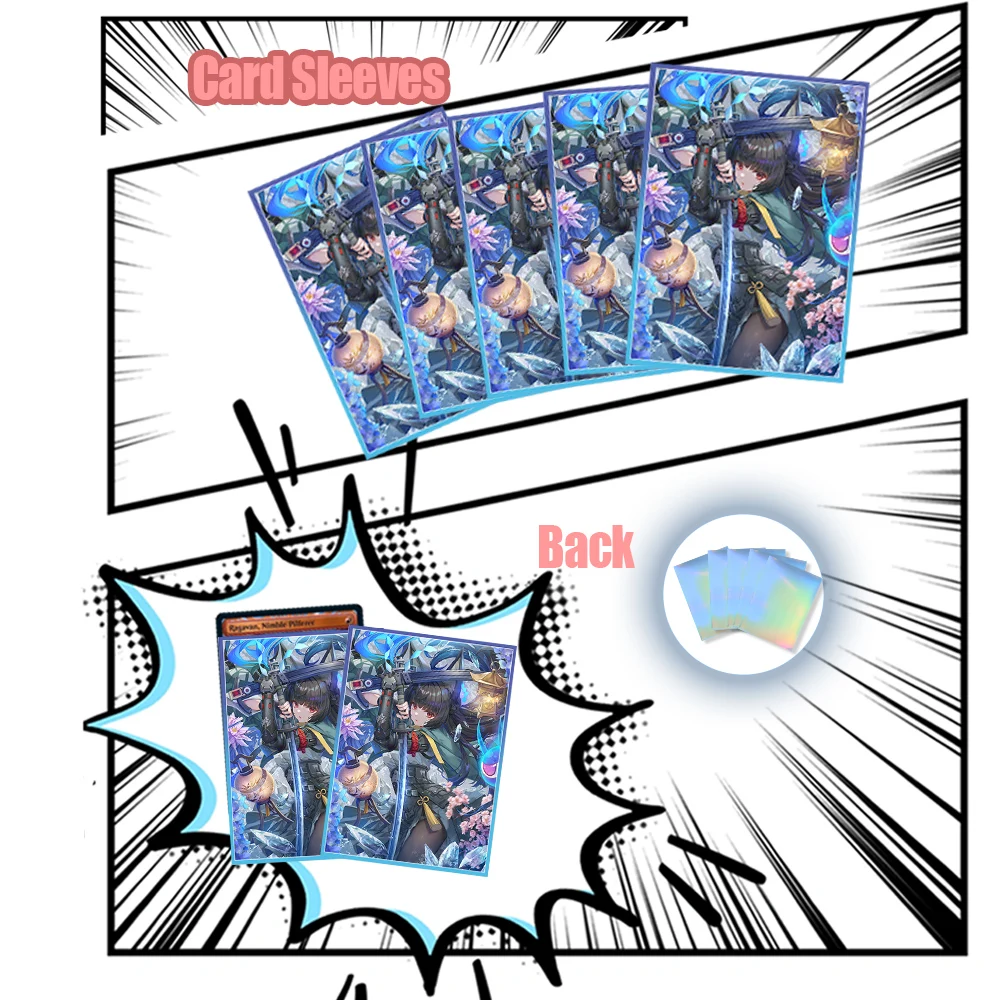 60PCS Standard Size Cute Anime Card Sleeves Protector for PTCG MGT Trading Card Sleeves for Game Card Outer Card Protectors