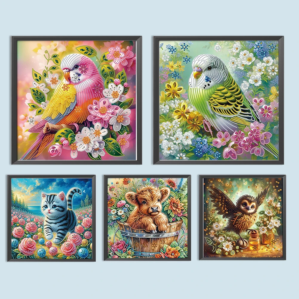 ダイヤモンドの一部の動物,装飾,特別な形のドリル,DIY, 40x40cm