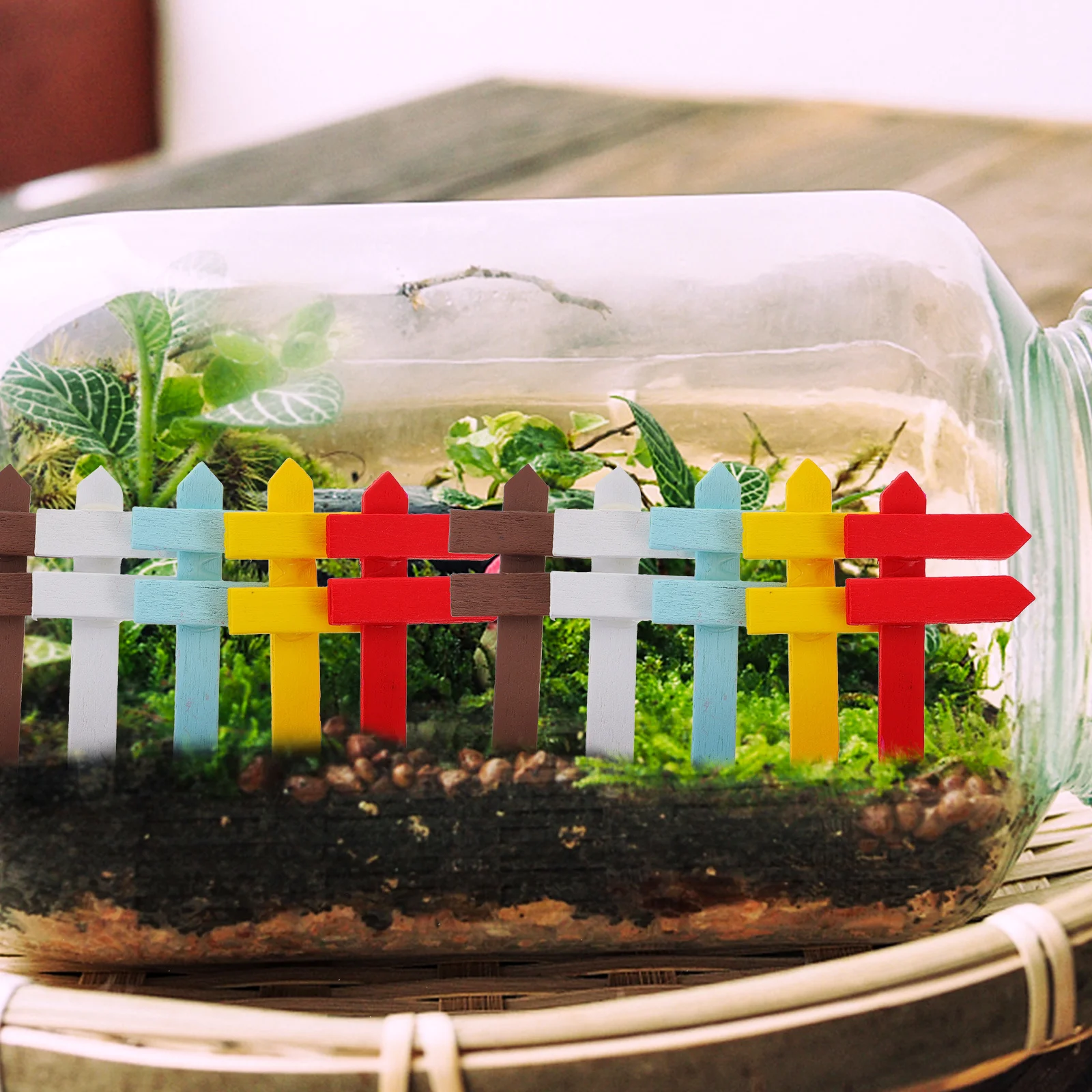 25 قطعة منزل صغير مصغر منزل صغير خشبي خشبي ديكور حديقة أداة الدعامة ديكور منزلي للأطفال المنمنمات #1