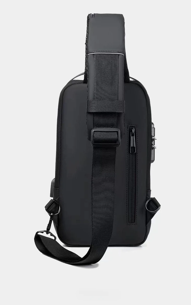 Men Anti Theft Chest Bag Shoulder Bags USB Charging Crossbody Package School Short Trip Messengers Bags Men's Oxford Sling Pack