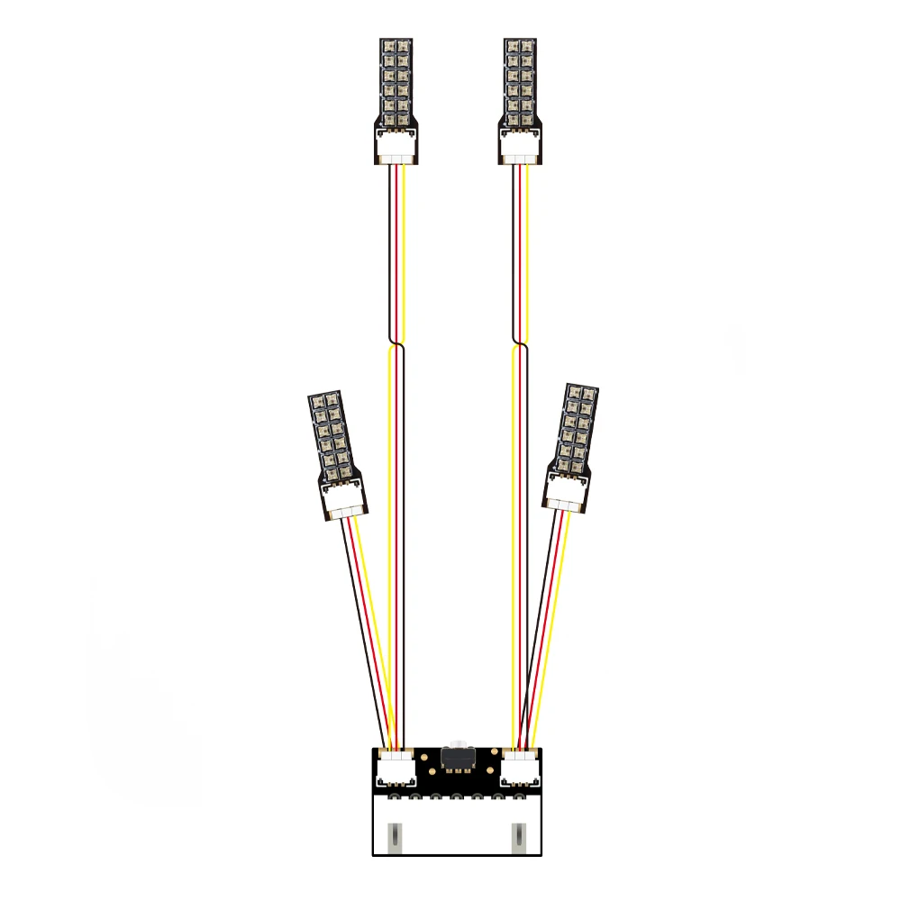HGLRC RS LED Light Strip 6 Colors One-Key Switch 5 Brightness 4 Modes Plug for FPV Drone Quadcopter Parts