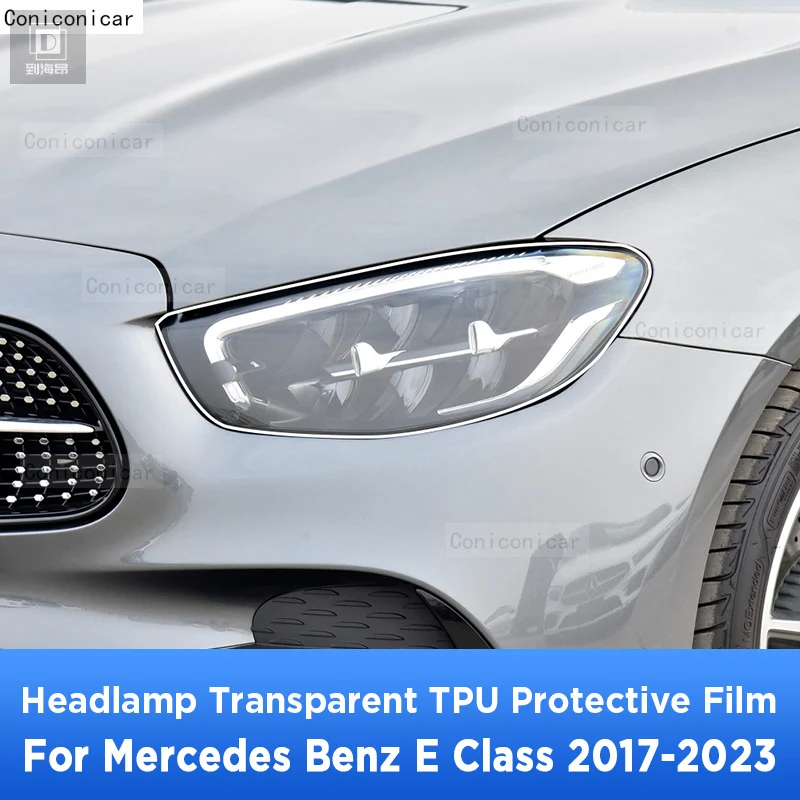 

TPU Protective Film For Mercedes Benz E Class W213 2017-2023 Car Exterior Headlight Anti-scratch Front Lamp Transparent Sticker