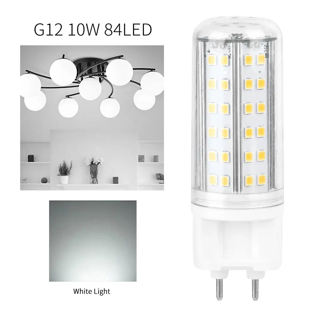 Lampu bohlam jagung LED 10W G12, lampu bohlam jagung dengan 85 manik-manik, soket E14, AC85-265V