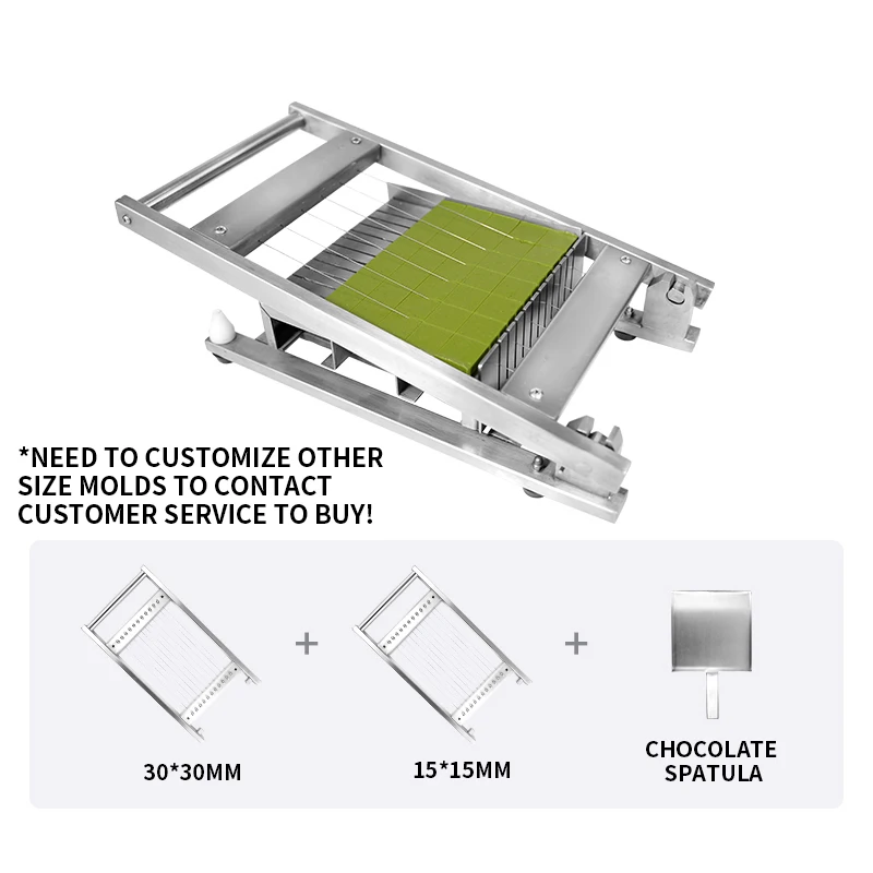 수동 초콜릿 커터, 30x30mm, 15x15mm 퍼지, 트러플 만들기, 베이킹 절단, 스테인레스 스틸 수동 절단 기계 도구
