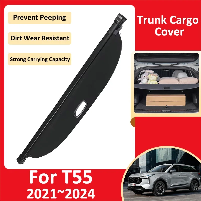 

Car Trunk Curtain For FAW Bestune T55 2021~2024 2022 2023 Luggage Storage Adjustable Partition Protective Cover Auto Acessories