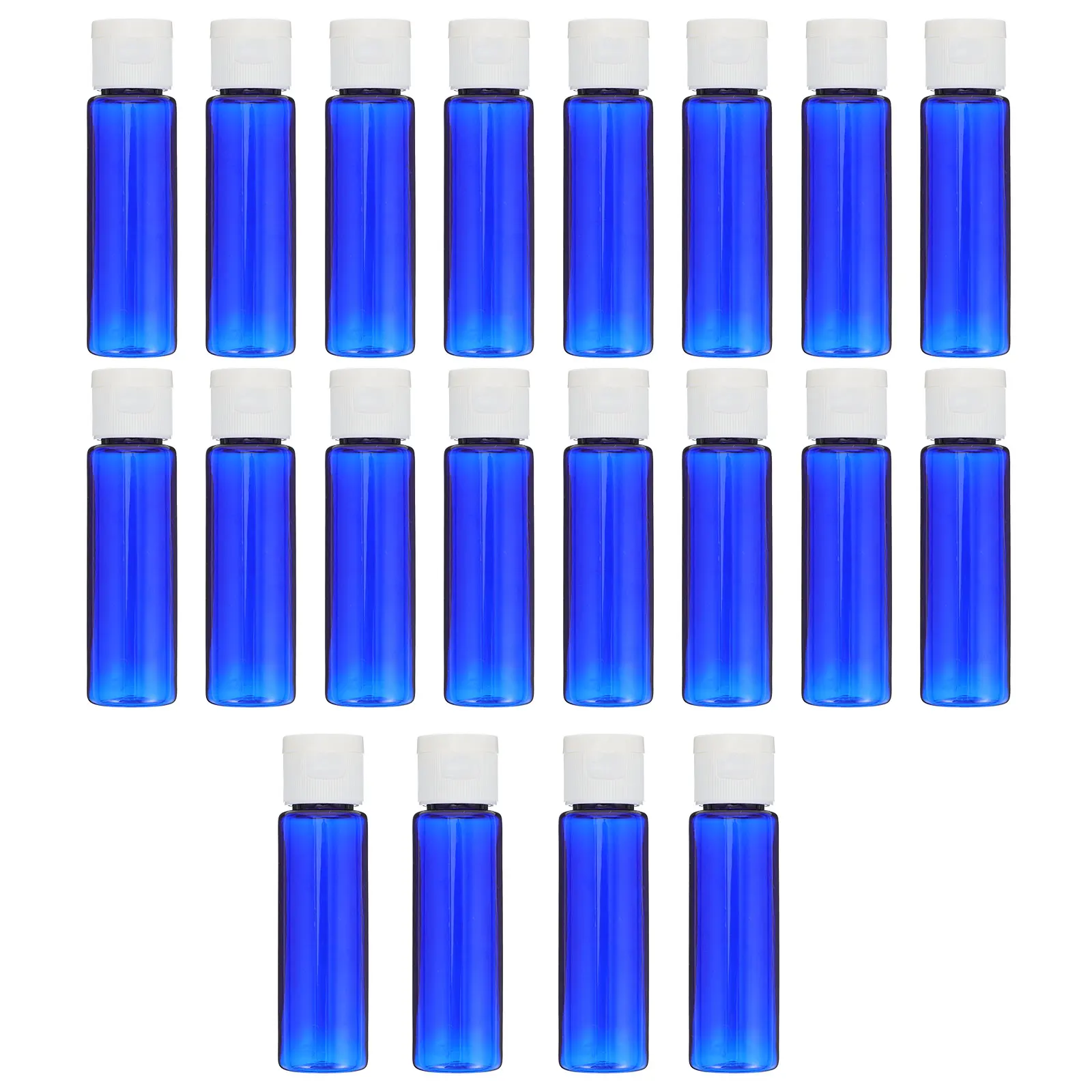 

20pcs 30ml Bottles Blue Dropper Design Refillable Plastic Containers for Travel Lotions Liquid Bottles Essential Oils