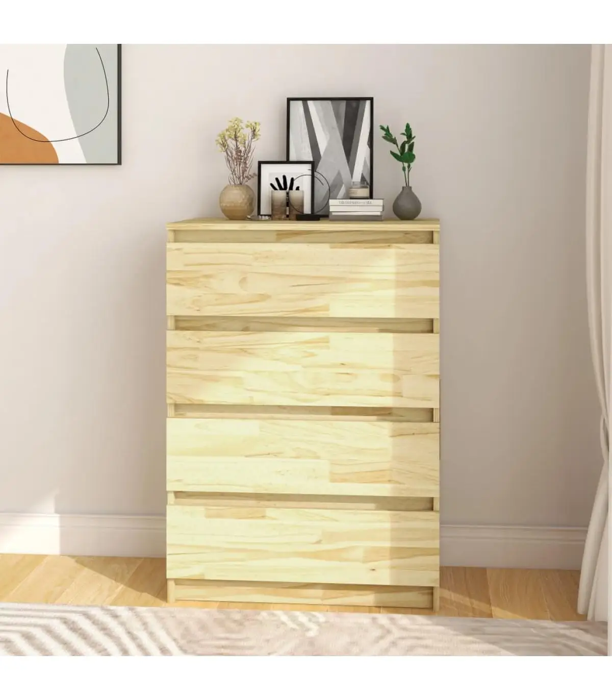 Sideboards auxiliary cabinet solid pine wood 60x36x84 cm