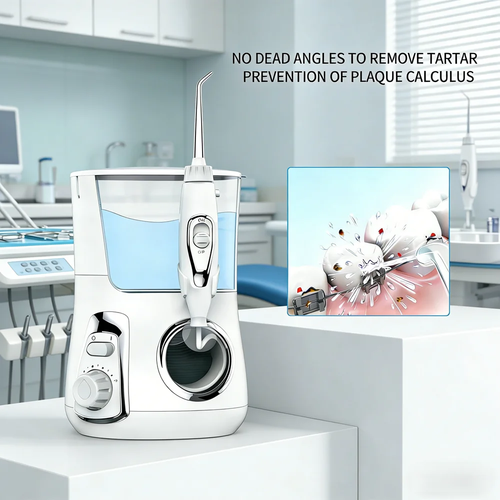 

Ирригатор для полости рта настольный, 800 мл, 10 режимов, 5 сменных насадок, для глубокой очистки и профилактики кариеса