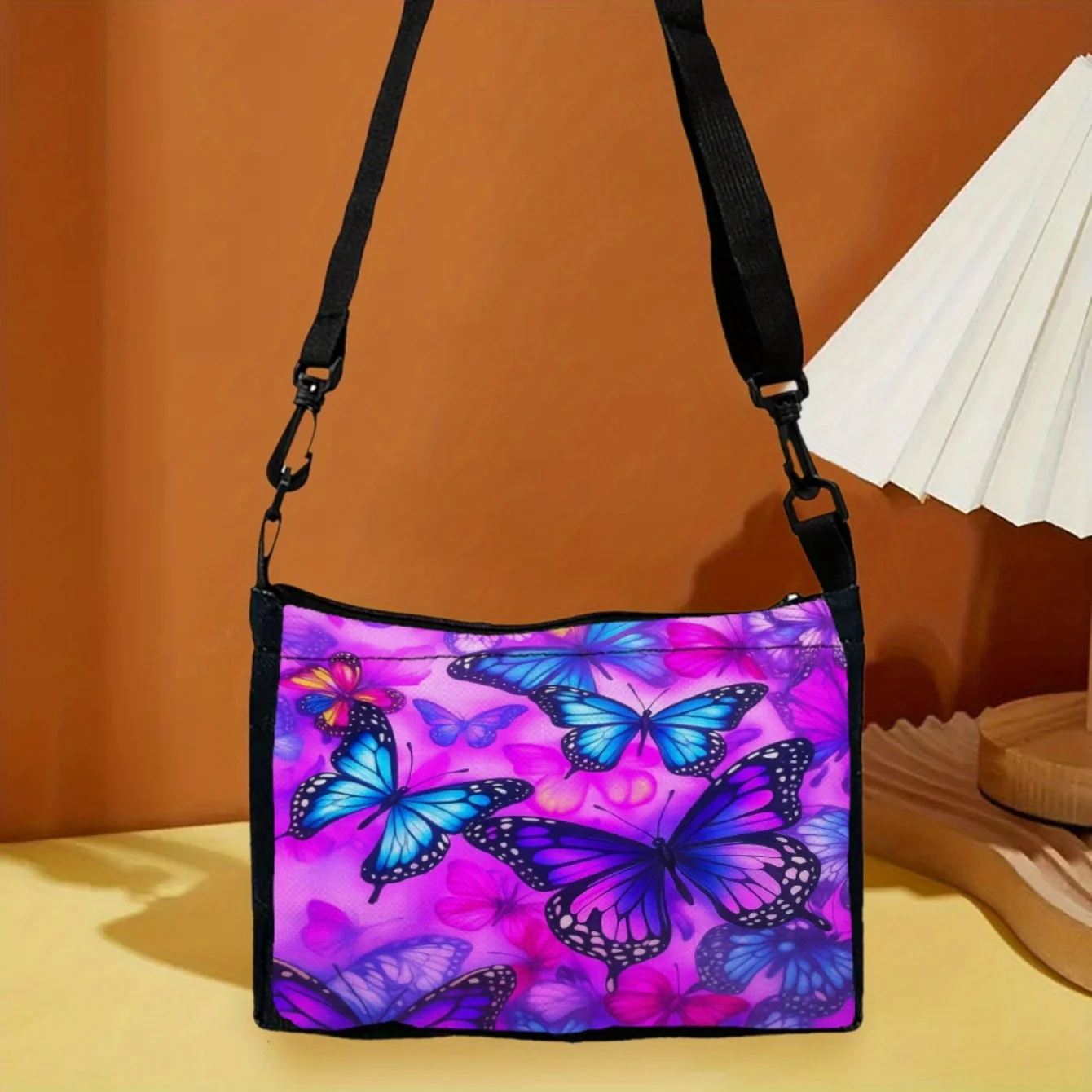 

The Stylish and Unique Shoulder Bag Design of Purple Gorgeous Butterfly , Perfectly Matched with Various Shapes, Crossbody Bag