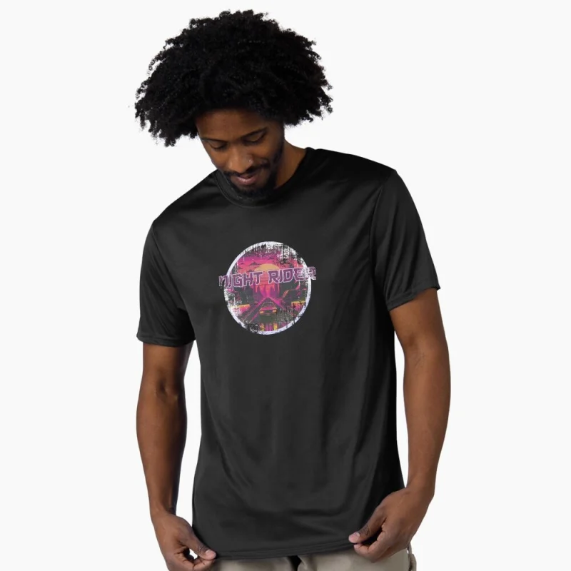 80's Synthwave Knight Rider 80s Retro Car Gift t shirt 100% cotton printed tee Short Sleeve Graphic Clothes All size tops S-6XL