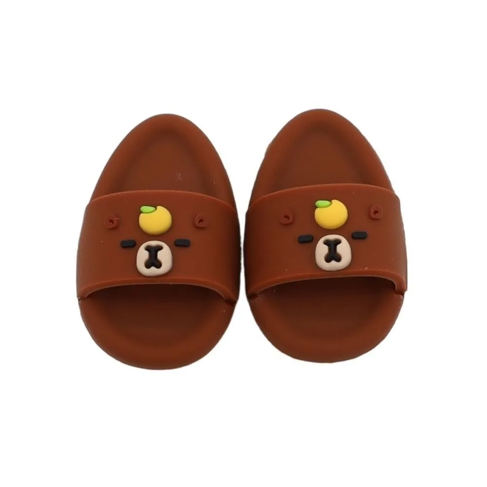 Bonita tela pequeña BJD para zapatos de 17cm, accesorios para muñecas, zapatillas de capibara hechas a mano, zapatos de muñeca de PVC DIY, juguetes para niños