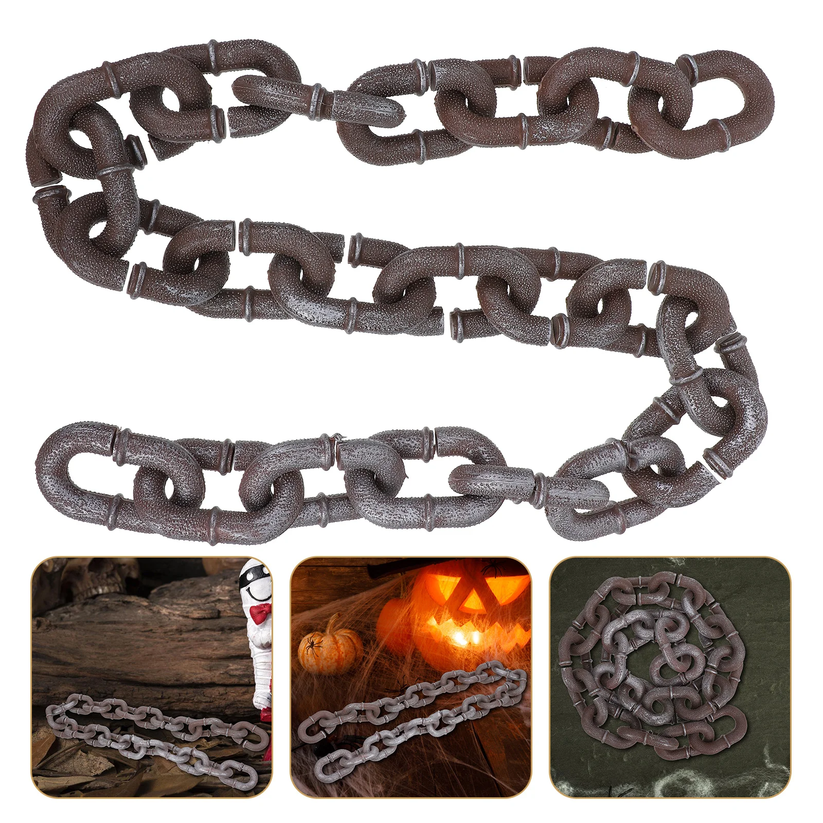 

Iron Chain Decoration Fake Halloween Chains Plastic for Party Prop Cosplay Accessory Man