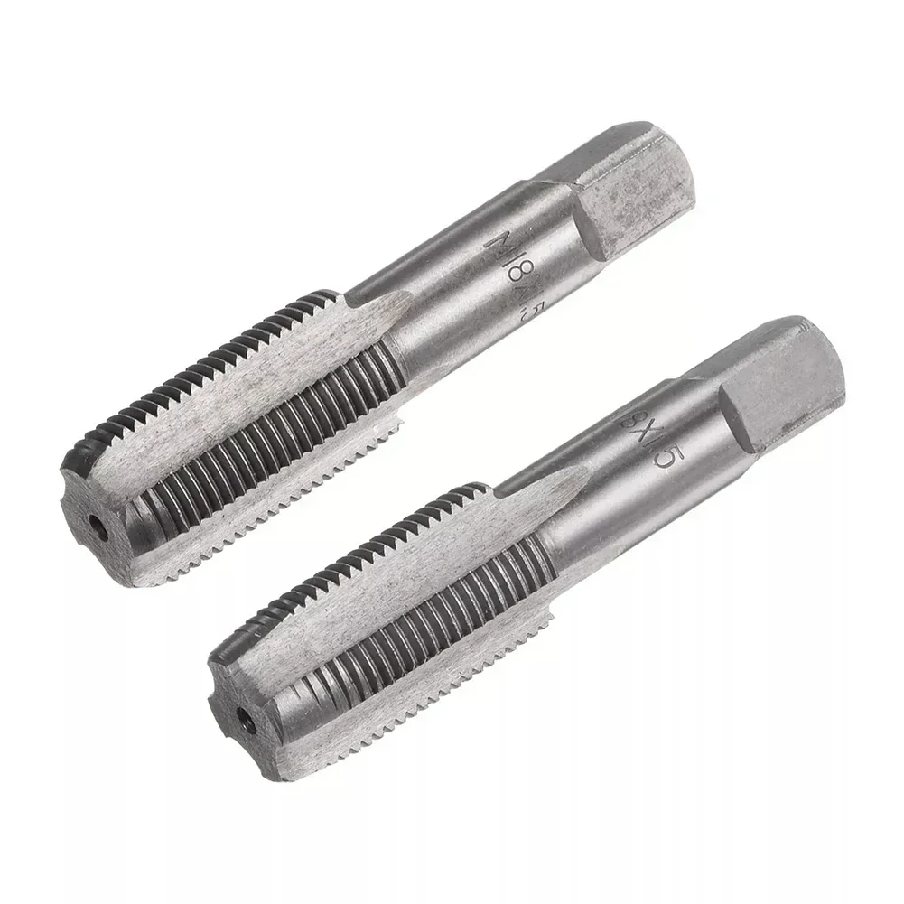 2pcs Hand Thread Tap HSS Machine Plug Tap Metric Screw Tap M18X1.5 High Speed Steel Screw Tap Drill Metric Plug Tap Hand Tools