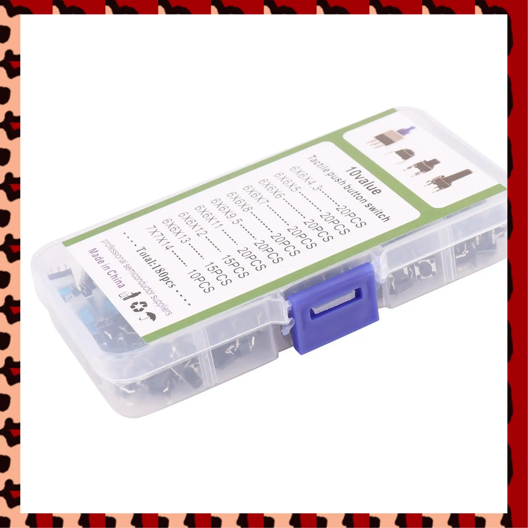 

A72P 10 видов значений 360 шт. тактильный кнопочный переключатель микротриггер мини-мгновенный тактовый ассортимент
