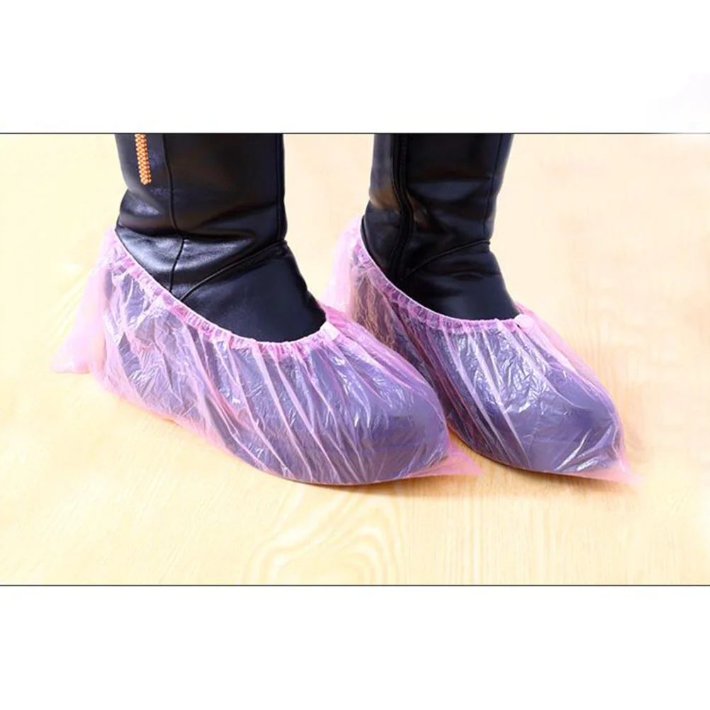 200Pcs Disposable Shoe Cover Waterproof Shoe Cover Household Shoe Cover (Blue) Thick Shoe Cover