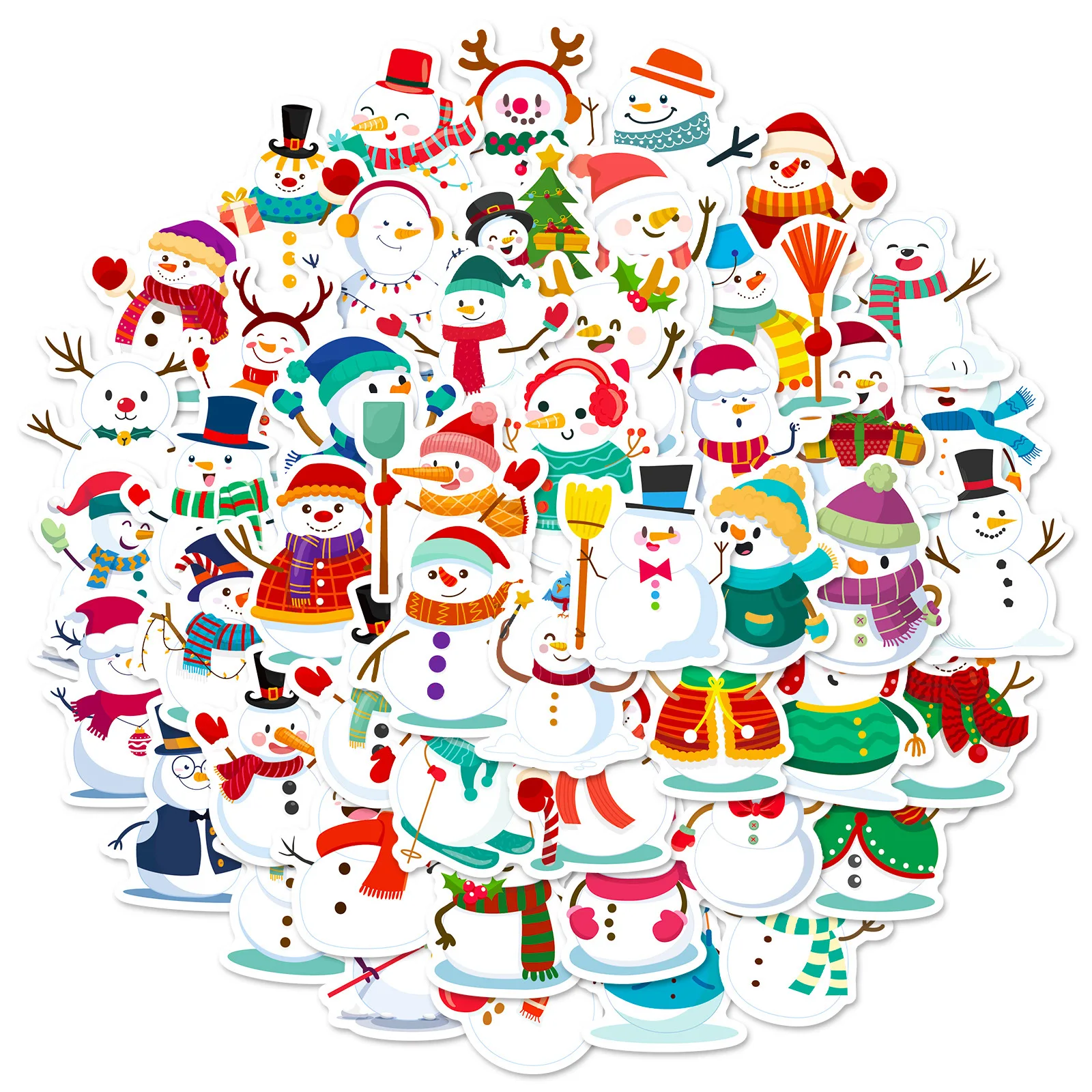 10/30/50PCS Merry Christmas Stickers Cartoon Graffiti Sticker Luggage Laptop Phone Guitar Car Bike Skateboard Decals Kids Toy