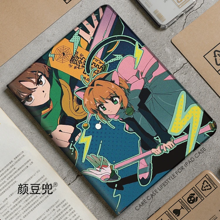 Card Captor Anime SAKURA For Samsung Galaxy Tab A7 Lite 8.7 2021 Case S9 Plus Tri-fold stand Cover Galaxy Tab S6Lite Tab S8 Plus