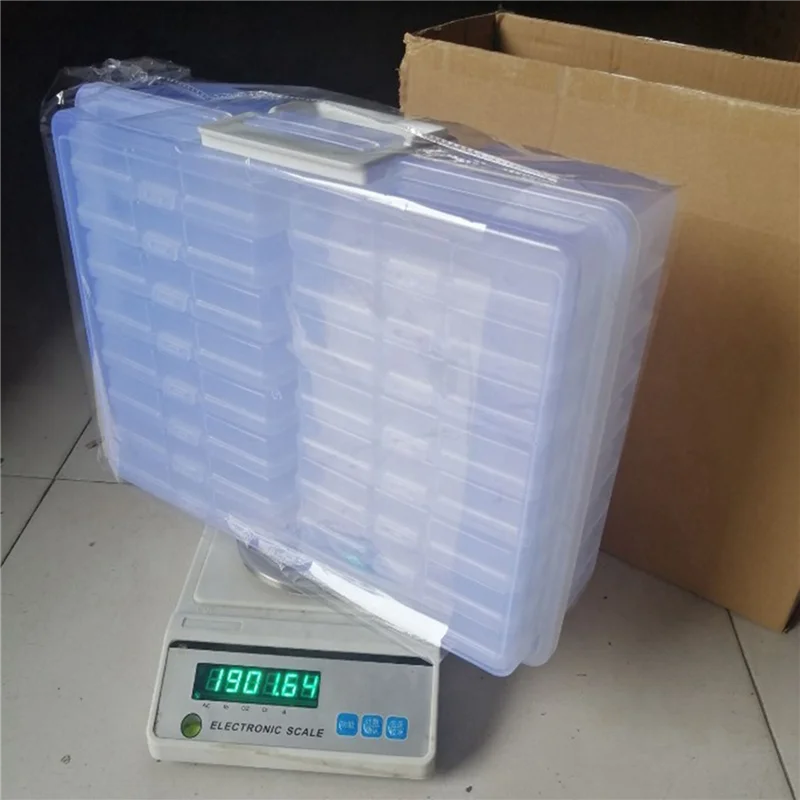 

B45C 2X Photo Case 4 X 6Inch Photo Storage Case 16 Inner Photo Organizer Boxes Transparent Craft Photo Storage Containers Box